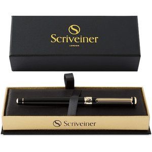 Roller Ball Pen Black Lacquer Pen Stunning Luxury Pen with 24K Gold Finish